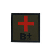 Black Trident Blood Type Patch Bpos